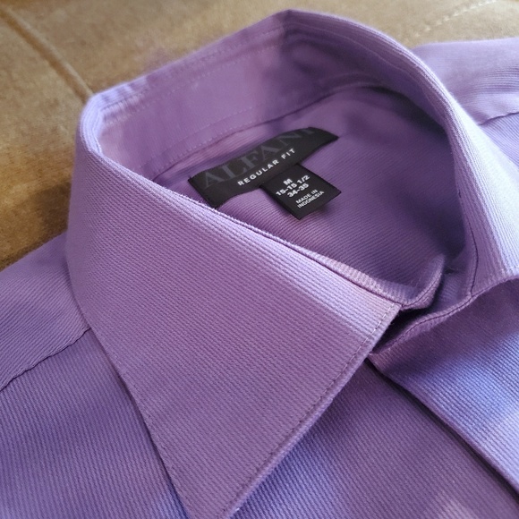 💯 Alfani Long Sleeve Eggplant Shirt - Picture 2 of 11
